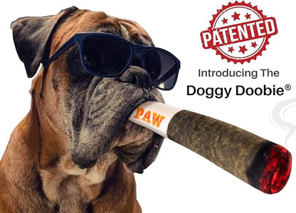 Nestpark Doggy Doobie - Funny Dog Toys - Plush Squeaky Toys for Medium, Small and Large - Cool Stuffed for Dog Birthday