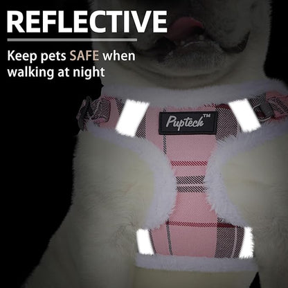 PUPTECK Dog Harness and Leash Set Small Sized, Step in No Pull Adjustable Puppy Cat Harness Reflective Pet Vest