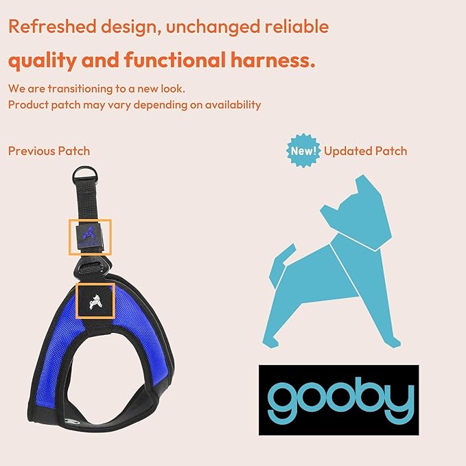 Gooby - Escape Free Easy Fit Harness, Small Dog Step-in Harness for Dogs that Like to Escape Their Harness, Turquoise, Medium