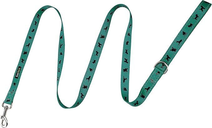 EcoBark Dog Leash - Soft & Reflective Comfort Leash with Padded Handle - Strong Durable Heavy Duty - Training and Pulling for Small, Medium or Large Dogs (Forest Green)