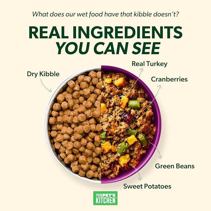 Your PET'S Kitchen Wet Dog Food, Beef Recipe - 13.2 oz Cans (Pack of 6), Made in The USA with Real Beef