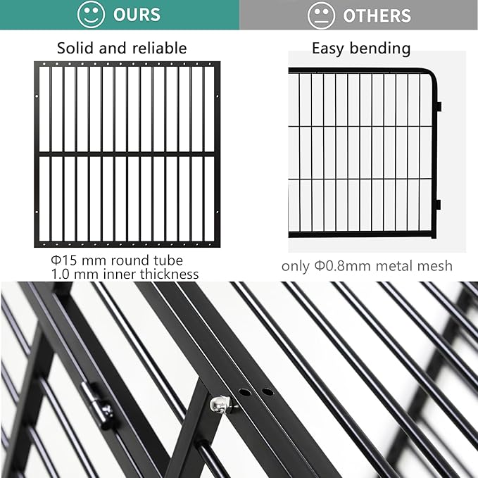 Dog Playpen - 32" Height Dog Pen, Heavy Duty Puppy Pen with Door, Safe & Sturdy, Easy Assemble for Indoor/Outdoor Pet Playpen (8 Panels with Door, White)