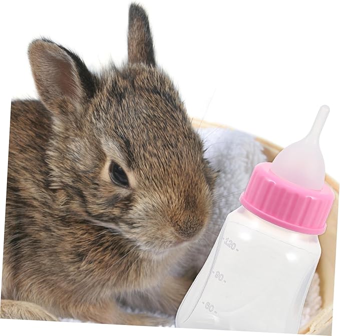 2PCS Kitten Milk Bottle Set Sturdy Cat Nursing Bottles Feeding Nipples for Kittens and Puppies for PET Feeding at Home