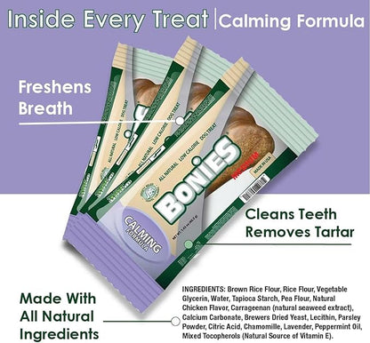 Bonies Natural Hip & Joint Formula Small-Sized Single Bone, Glucosamine & Omega Fatty Acids, Fresh Breath, Clean Teeth, Low Calories, Chicken Flavor, Small Dog, 1 Bone