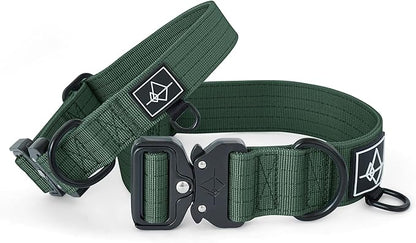 Made to ROAM Premium Dog Collar - Adjustable Heavy Duty Nylon Collar with Quick-Release Metal Buckle (Maine Marina, Classic Size 5)