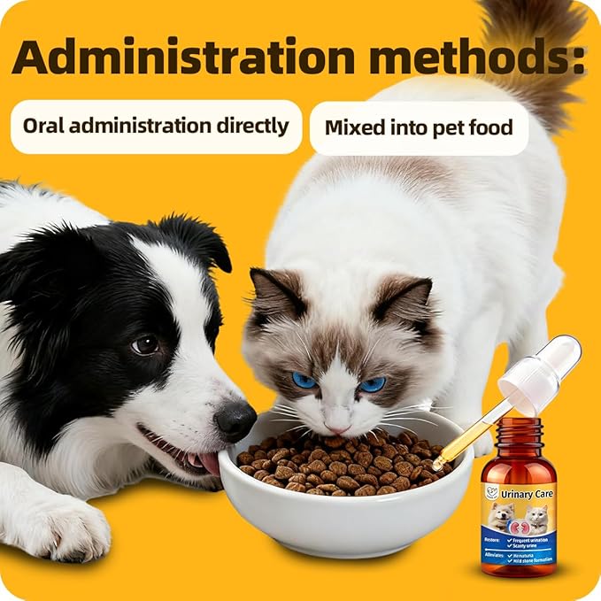 Urinary Tract Supplement for Urinary Tract Health, Infection Treatments, Bladder Health, Dog UTI, Bladder Stones, Incontinence Support, Pain Relief for Cats and Dogs 0.84 Fl Oz (1 Bottle)