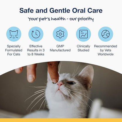 ProDen PlaqueOff Scoopables: Salmon-Flavored Dental Bites for Cats - Natural Kelp Formula for Plaque & Tartar Control, Freshens Breath- 45 Scoops