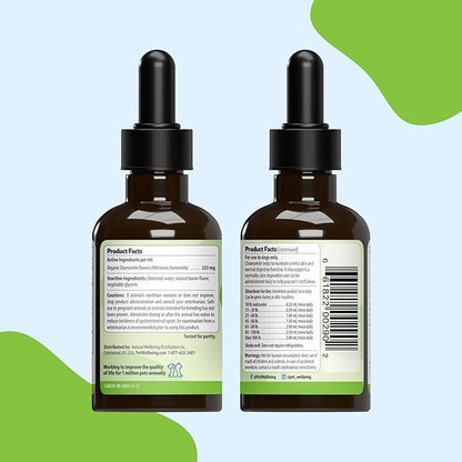 Pet Wellbeing Chamomile for Dogs - Organic Single Herb Supplement - Gentle Digestive Support, Holistic Calming - Pure Chamomile Extract - Vet-Formulated Liquid Wellness 2 oz (59ml)