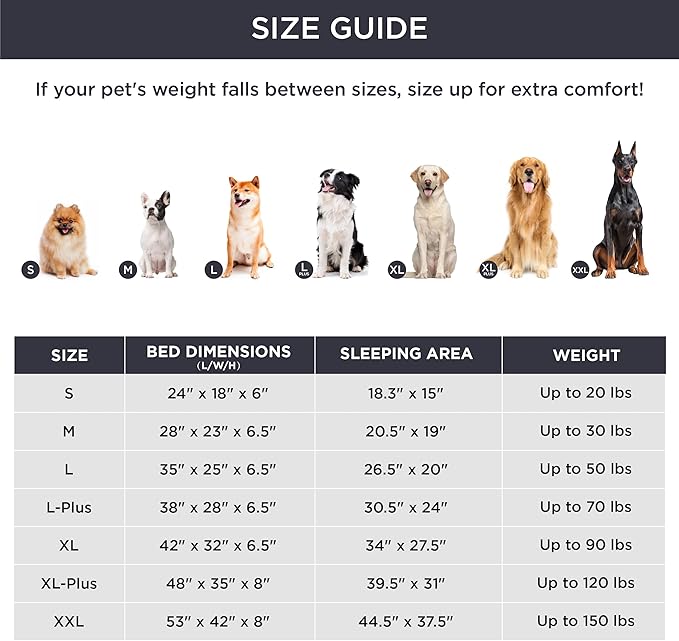 Bedsure L Plus Orthopedic Dog Bed for Large Dogs - Washable Dog Cat Bed Waterproof, L Plus Big Comfort Dogs Couch Sofa with Washable Removable Cover, Pet Bed with Nonskid Bottom, Plaid-Brown, 38"