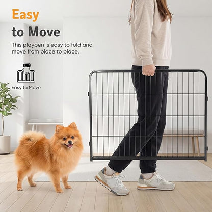 NEWBULIG Dog Playpen for Indoor 40 Inch 2 Panels - Portable Heavy Duty Metal Pet Exercise Pen, Foldable Small Medium Large Dog Puppy Playpen Fence for Outdoor RV, Camping, Yard, Garden