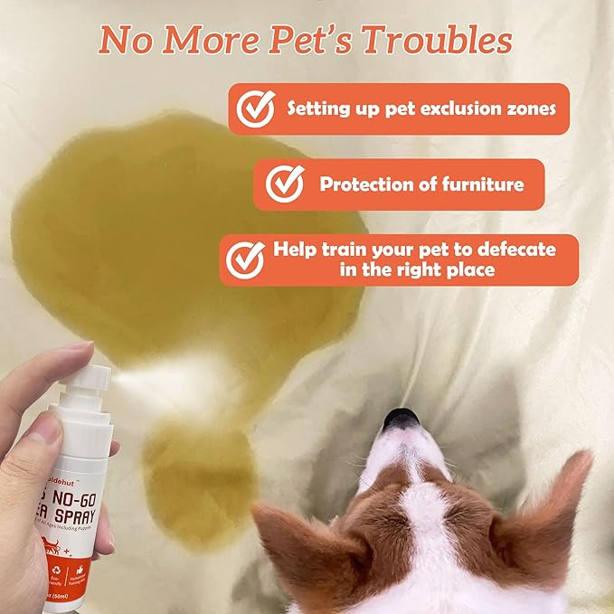 Dog Potty Training Spray & NO-GO Area Spray, Safe & Effective Puppy Pee Spray, Helps Train Puppies & Dogs Where to Potty, Indoor and Outdoor House Training Tool, 1.69 Fl Oz Each