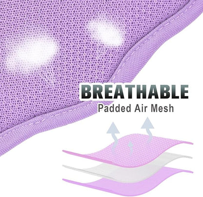BARKBAY No Pull Dog Harness Large Reflective Dog Harness with Front Clip and Easy Control Handle for Walking Training Running with ID tag Pocket(Lavender Sky,XL)
