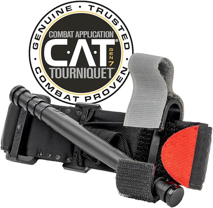 North American Rescue K-9 Handler IFAK Kit (Black) NAR Emergency MOLLE K9 First Aid for Dogs, Humans with C-A-T Tourniquet, Veterinary Thermometer, HyFin Chest Seals, Gauze (80-0439)