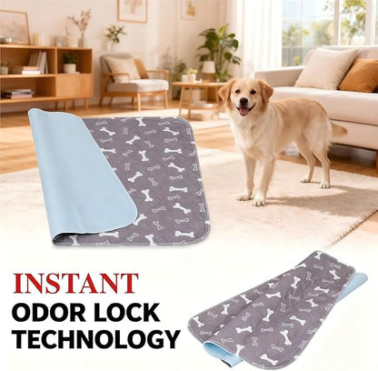 Puppy Pads with pheromones, 2026 Upgraded Washable Puppy Pads for Dogs & Cats, Pee Pad - Leak & Odor Waterproof, Non-Slip Base, Easy to Clean & Reusable (White, M: 27.6" × 31.5")