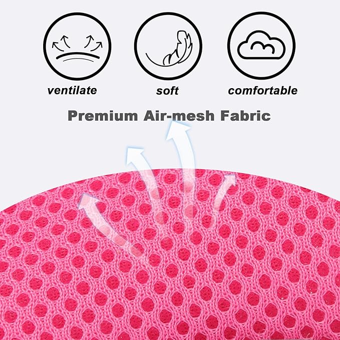 SOLMOONY Small Dog Harness,Soft Mesh Puppy Harness and Leash Set,No Escape Cat Harnesses for Training Walking,Reflective Adjustable Puppy Vest for Small Medium Dogs, Cats (Hot Pink, L)