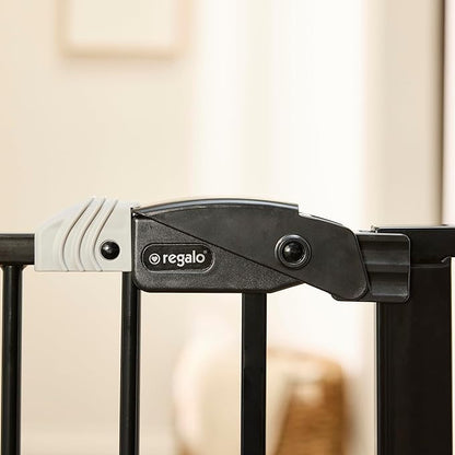 Regalo Safety 36" Extra Tall Baby Gate for Doorways & Bottom of Stairs, Pressure Mounted Walk Through Gate for Babies, Toddlers & Pets, Tested & Safe for 30 Years, American Designed, American Owned