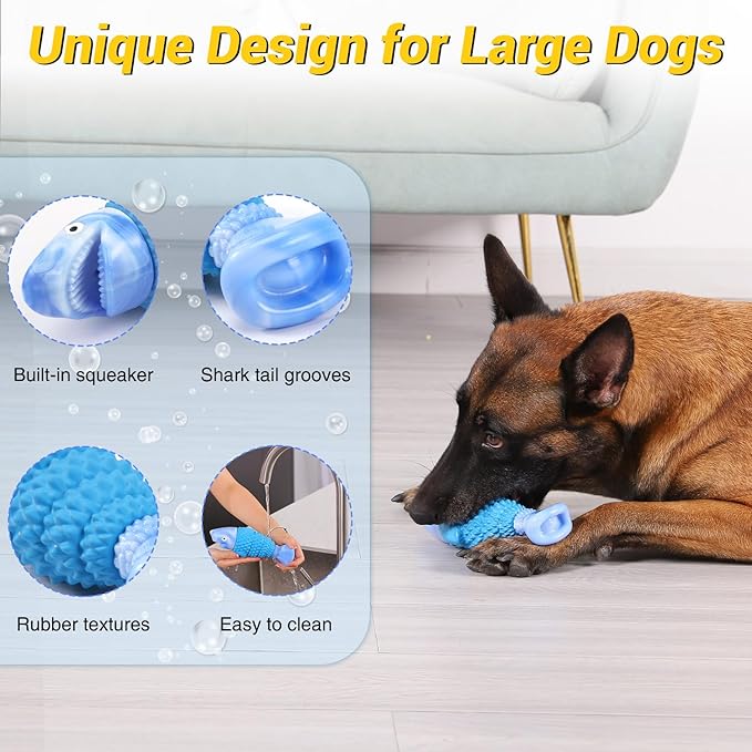 BoYoYo Tough Dog Toys for Aggressive Chewers Large Breed, Durable Dog Chew Toys to Reduce Pet Anxiety and Boredom
