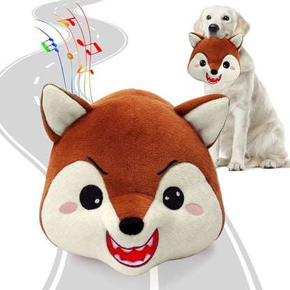 BABORUI Interactive Dog Toys Fox, Jumping Squeaky Dog Toys with Recording and Music Modes, Rechargeable Moving Dog Chew Toys for Small/Medium/Large Dogs to Keep Them Busy(Fox)