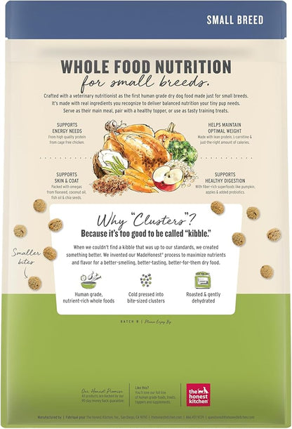 The Honest Kitchen Whole Food Clusters Small Breed Whole Grain Chicken Dry Dog Food,4 lb Bag,(Pack of 2)
