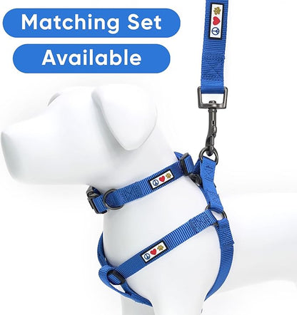 Pawtitas Solid Step-in Dog Harness – Adjustable No-Pull Vest for Puppies to Seniors, Safe & Comfortable L Blue