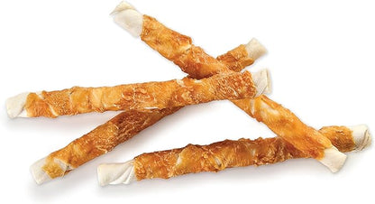 Pet 'n Shape Hide Twists – Chicken Wrapped Rawhide Dog Treats - Small Twist - 2 Pounds