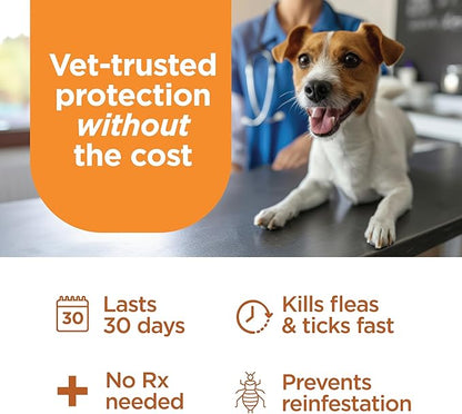 FirstAct Plus Flea Treatment for Dogs, Small Dogs 5-22 lbs, 6 Doses, Same Active Ingredients as Frontline Plus Flea and Tick Prevention for Dogs