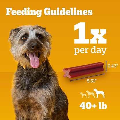 Pedigree Dentastix Dog Dental Treats, Large Breed Dog Treats, Bacon Flavor, 1.67 lb. Bag (32 Treats Total)
