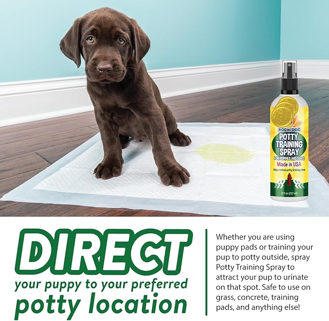 Bodhi Dog Potty Training Spray - Indoor Outdoor Potty Training Aid for Dogs & Puppies - Puppy Potty Training for Potty Pads - Made in USA (8oz)
