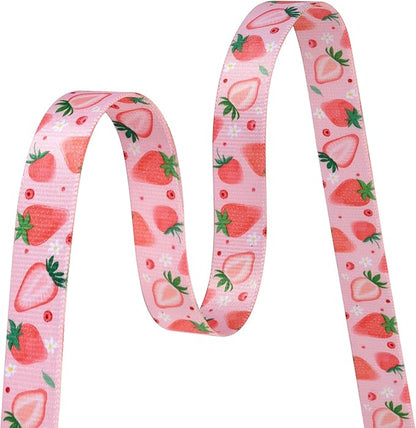 Mihqy Dog Collar with Bohemia Floral Tribal Geometric Patterns - Soft Ethnic Style Collar Adjustable for Small Medium Large Dogs(Strawberry,S)