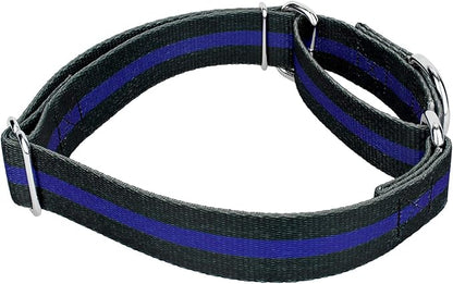 Country Brook Petz - Thin Blue Line Martingale Dog Collar and Leash - Camouflage Collection Featuring Rugged Designs (1 Inch, Large)