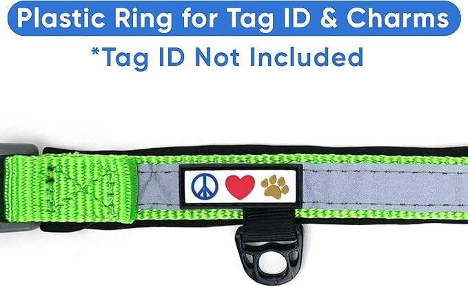 Pawtitas Lumberjack Padded Martingale Collar for Dogs | Soft Neoprene Dog Collar for Your pet's Comfort Made with Reflective Band for Maximum Visibility | Fits Small and Large Pets - Medium Green