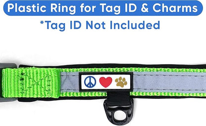 Pawtitas Lumberjack Padded Martingale Collar for Dogs | Soft Neoprene Dog Collar for Your pet's Comfort Made with Reflective Band for Maximum Visibility | Fits Small and Large Pets - Small Green