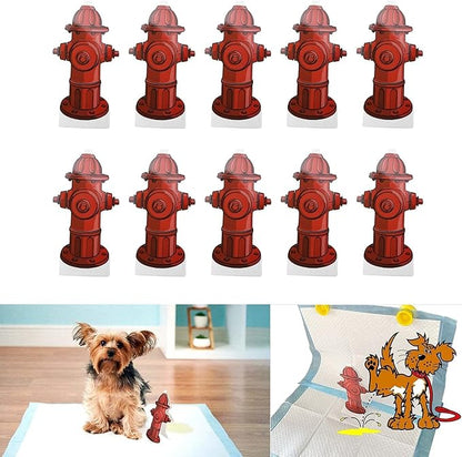 Dog Pee Pad,10Pcs Dog Pee Pad Trainer Paper Fire Hydrant Shaped Pet Diaper Pad Pet Potty for Dog Puppy