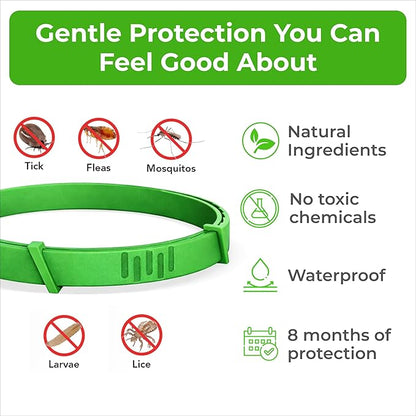 FurLife Flea and Tick Collar for Dogs – Waterproof Red Dog Collar, Pet Supplies for Tick and Flea Prevention for Dogs, Safe for All Breeds