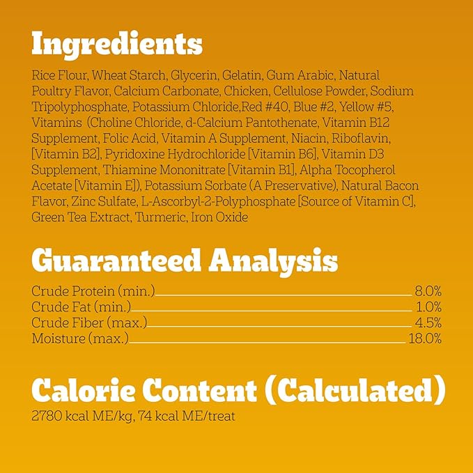 Pedigree Dentastix Dog Dental Treats, Dual Flavor Large Breed Dog Treats, Bacon & Chicken Flavor, 1.47 lb. Bag (32 Treats Total)