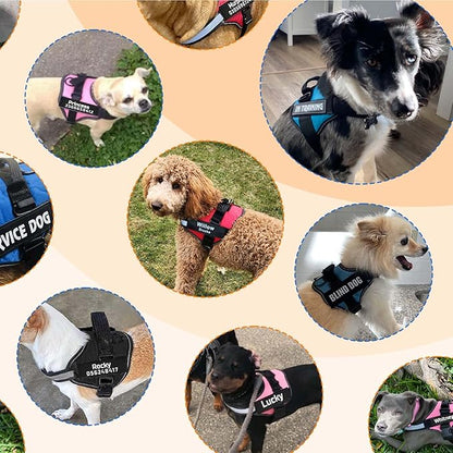 MUMUPET Custom Dog Harness Vest with 2 Personalized Name & Phone Patches, No Pull Reflective Adjustable with Handle, Soft Breathable Padding for Small Dogs (Red, S)