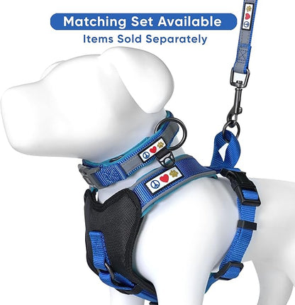 Pawtitas Lumberjack Padded Martingale Collar for Dogs | Soft Neoprene Dog Collar for Your pet's Comfort Made with Reflective Band for Maximum Visibility | Fits Small and Large Pets - Large Blue