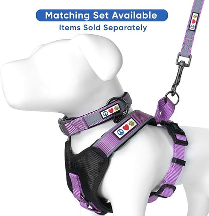 Pawtitas Lumberjack Padded Martingale Collar for Dogs | Soft Neoprene Dog Collar for Your pet's Comfort Made with Reflective Band for Maximum Visibility | Fits Small and Large Pets - Small Orchid