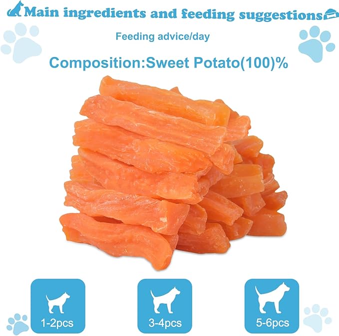 Soft Dog Treats Chicken Sweet Potato Sticks Puppy Easy to Digest Training Snacks Sweet Potato Sticks 2lb