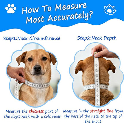 Dog Cone,Agemin Recovery Collar Cone Medium(Neck:11.8-13.4in),Thickened Farbic Soft and Comfortable Anti-Licking,Suitable for Dog Wound Care,Postoperative Use