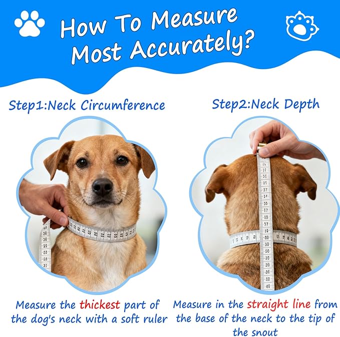 Dog Cone,Agemin Recovery Collar Cone (Large(Neck:15-17in),Thickened Farbic Soft and Comfortable Anti-Licking,Suitable for Dog Wound Care,Postoperative Use