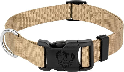 Country Brook Petz - Everyday Nylon Dog Collar for Large, Medium, and Small Dogs and Puppies - for Everyday Use in 10+ Warm Colors (3XS, 3/8 Inch Wide, Copper Gold)
