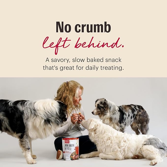 The Honest Kitchen Human Grade Dog Treats Bone Broth Bites: Roasted with Beef Bone Broth & Sweet Potatoes, 8 oz Bag