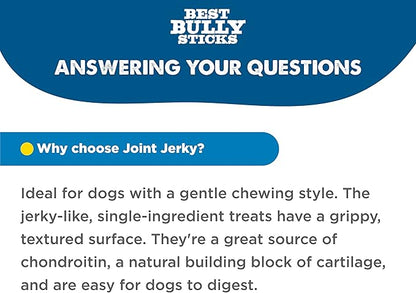 6-inch Joint Jerky Dog Treats by Best Bully Sticks (25 Pack) All Natural Beef Dog Treats