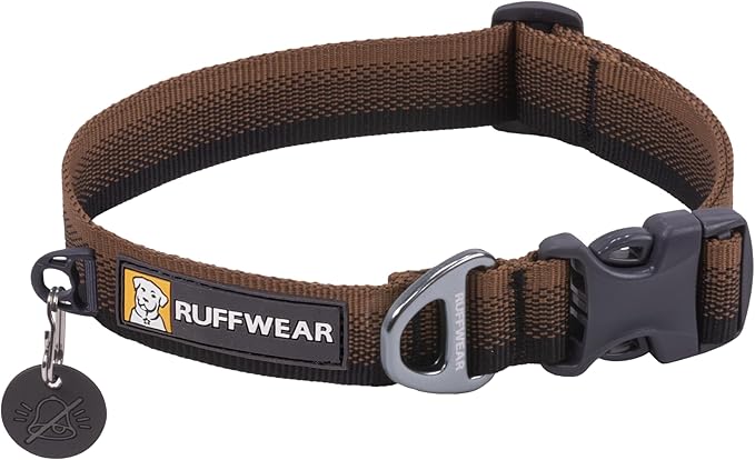 Ruffwear, Front Range Dog Collar, Adjustable Tubelok Webbing, Lightweight, Side Release Buckle, Aluminum V-Ring, Durable for Everyday Use, Moonlight Fade, 11"-14"