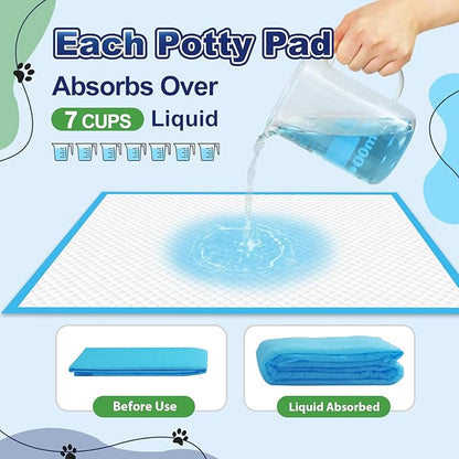 Puppy Pads 50 Pack, 34"x28" Extra Large Dog Pee Pads Thicker Disposable Dog Training Pads Super Absorbent & Leak-Proof, xl 6-Layer Quick-Dry potty Training Pads for doggie, Cats, Rabbits, Pet Supplies