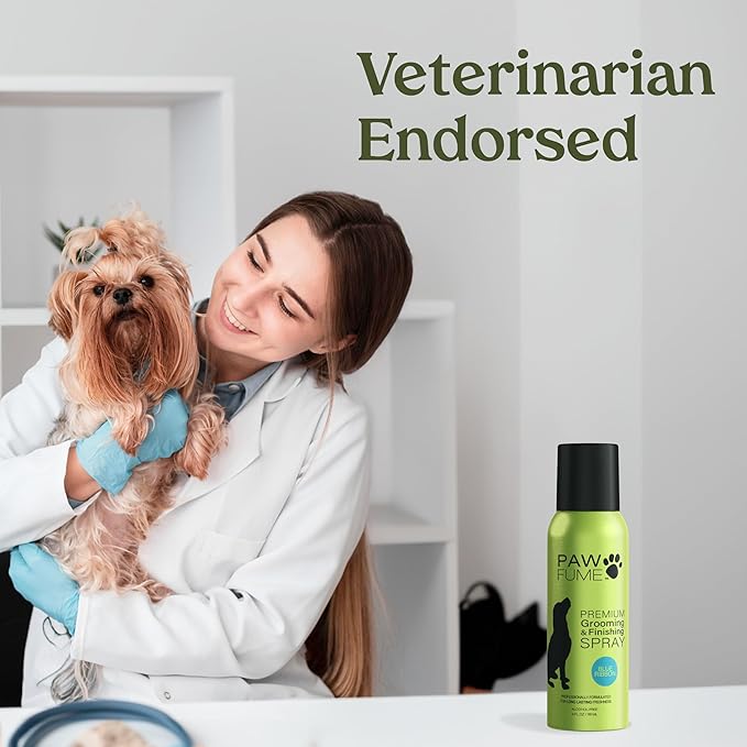 PAWFUME Dog Perfume Spray for Grooming, Blue Ribbon, 1-Pack – Keep Your Pup Fresh All Day – Probiotic, Alcohol-Free, Detangling & Moisturizing – Salon-Quality Dog Spray Deodorizer Perfume