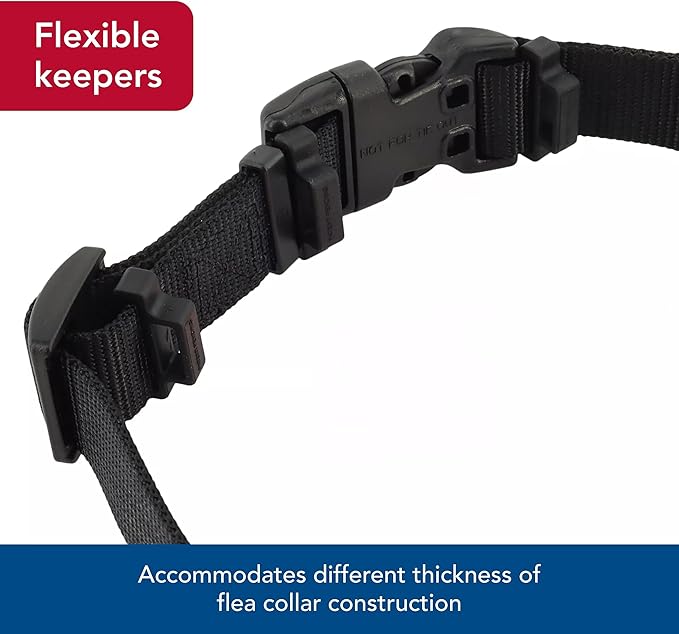 Coastal Pet SecureAway Collar Protector for Flea Collars - Adjustable pet Accessory - Protective Flea Collar for Dogs & Puppy - Multi Bones, 1" x 18-26"