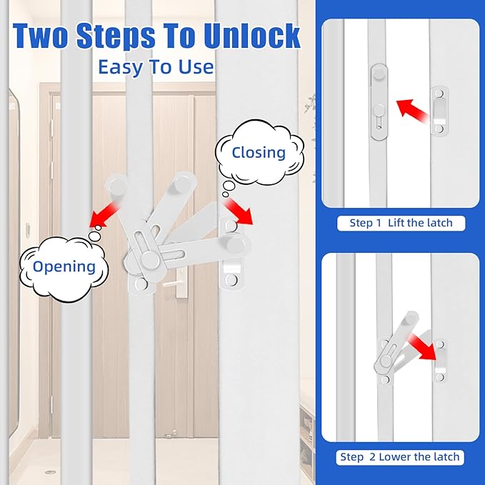 SHYUJAJIE 71 Inch Extra Tall Pet Gate for Cats, 29.5-43" Adjustable Wide Dog Gates, Pressure Mounted Walk Through Tall Cat Gate for Doorways,Hallway,Stairs,House（White）