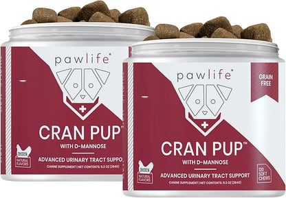 Cranberry Supplements for Dogs| Urinary Tract & Bladder Support| D Mannose & Antioxidants for Support| 240 Veterinarian Formulated Soft Chews| Up to 4-Month Supply